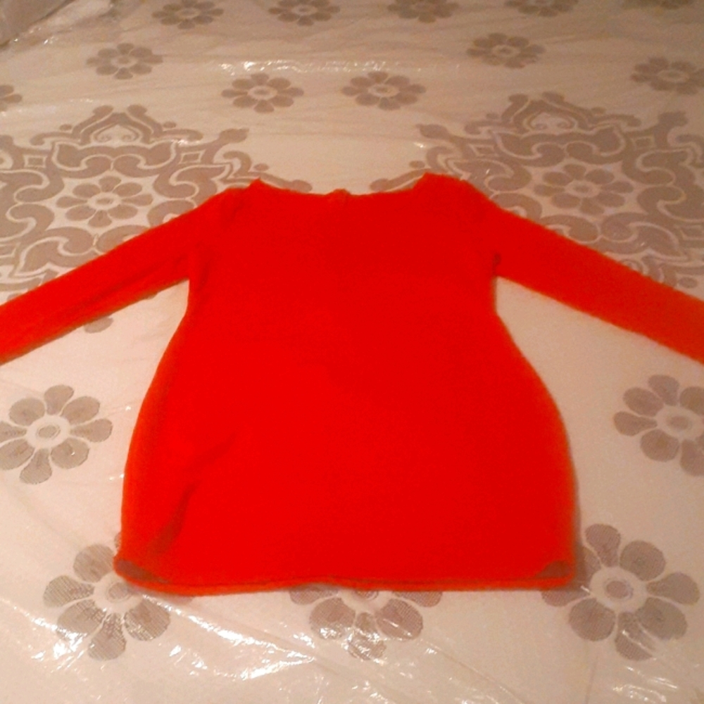 Red long sleeve dress